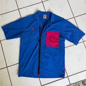Nike ACG Wilderness Short Sleeve Zip up Shirt Mens Size S
